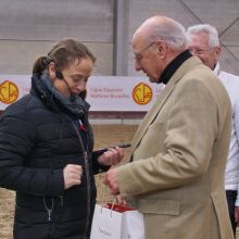 Isabell Werth et Monsieur Eugène Mathy, Président de la LEWB Isabell Werth et Monsieur Eugène Mathy, Président de la LEWB