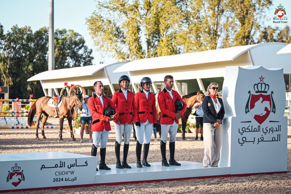 L'équipe belge sur le podium à Rabat (© RB Presse)