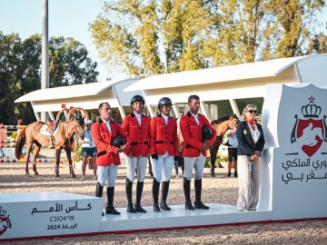 L'équipe belge sur le podium à Rabat (© RB Presse)